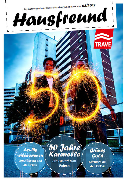 Titelseite Mietermagazin Hausfreund Ausgabe 2 im Jahr 2017
