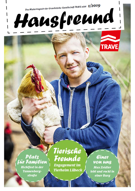 Titelseite Mietermagazin Hausfreund Ausgabe 1 im Jahr 2019