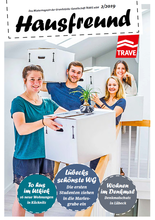 Titelseite Mietermagazin Hausfreund Ausgabe 2 im Jahr 2019