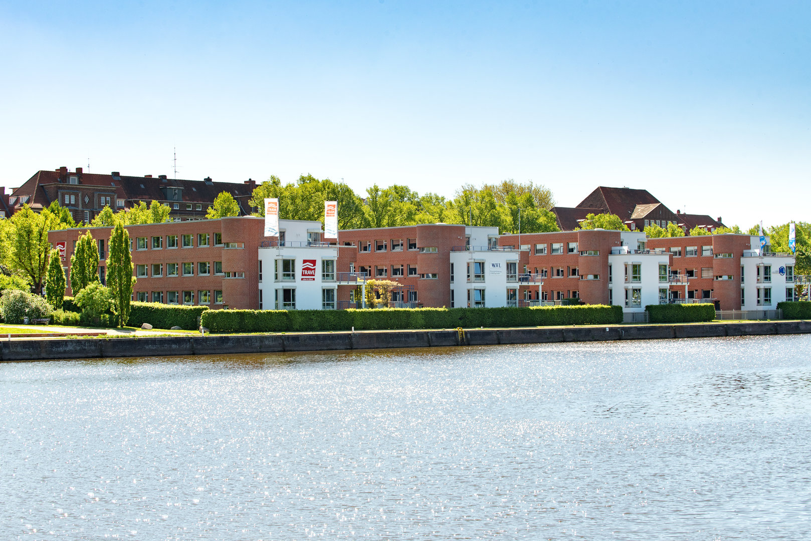 Das Gebäude mit der TRAVE-Geschäftsstelle in der Falkenstraße 10 in 23564 Lübeck