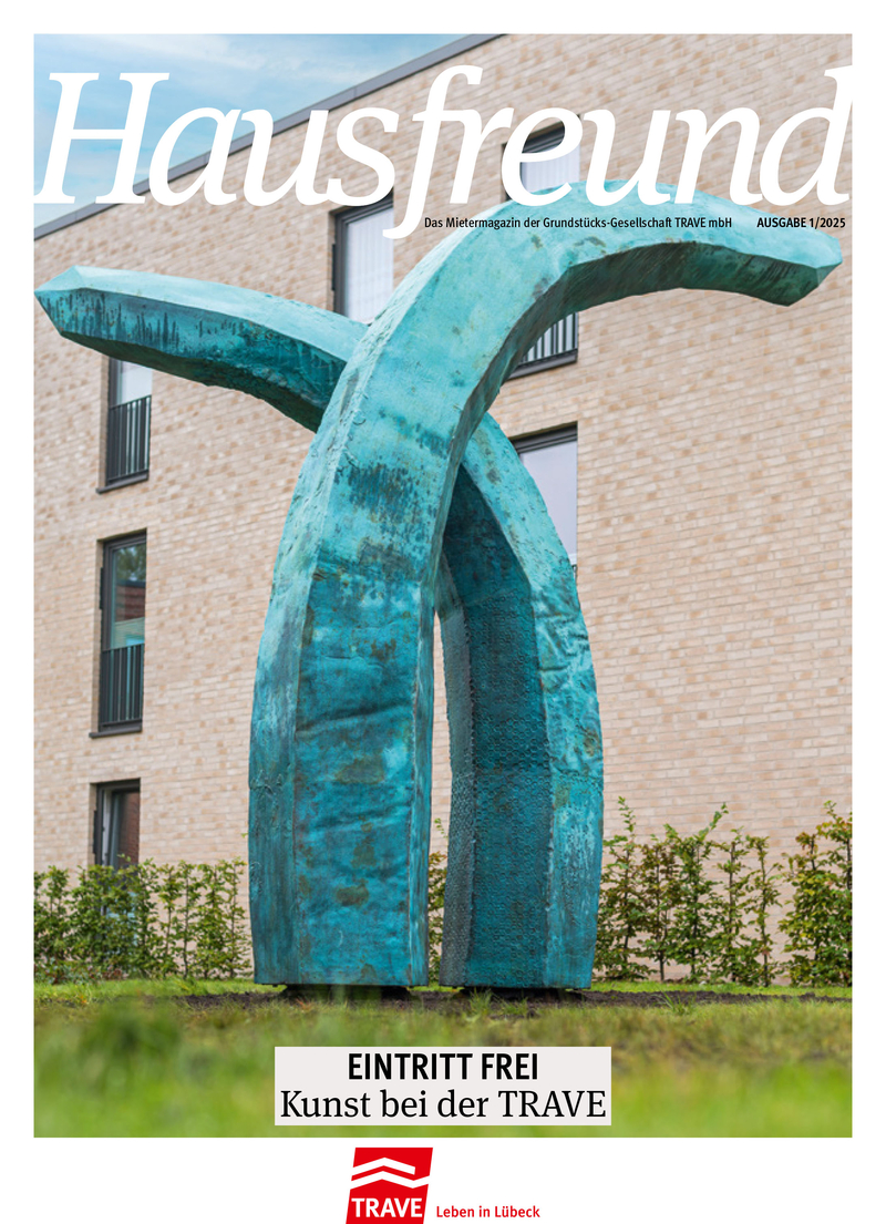 Titelbild Hausfreund 1/2025, Foto der Bronzeplastik "Verwandlung" Titelbild Hausfreund 1/2025, Foto der Bronzeplastik "Verwandlung"