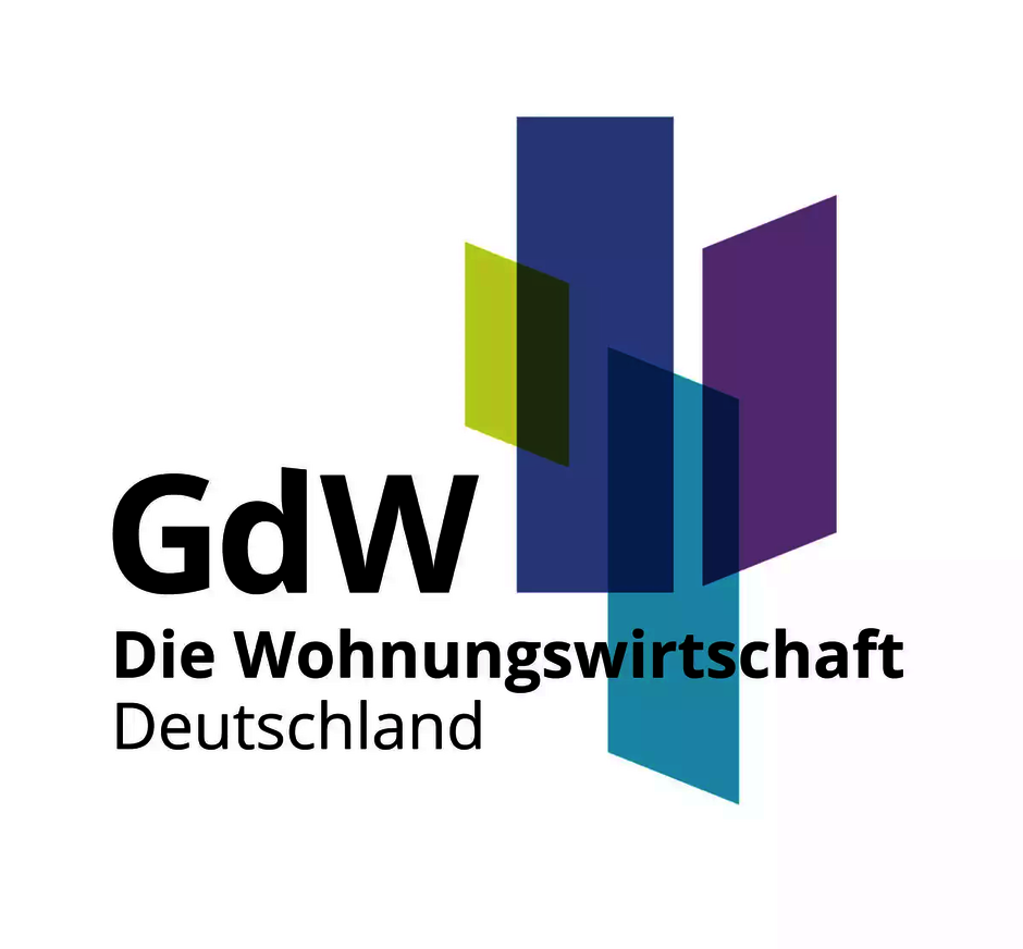 Logo des GdW (Bundesverband der Wohnungswirtschaft). Logo des GdW (Bundesverband der Wohnungswirtschaft).