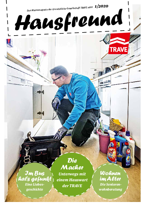 Titelseite Mietermagazin Hausfreund Ausgabe 1 im Jahr 2020